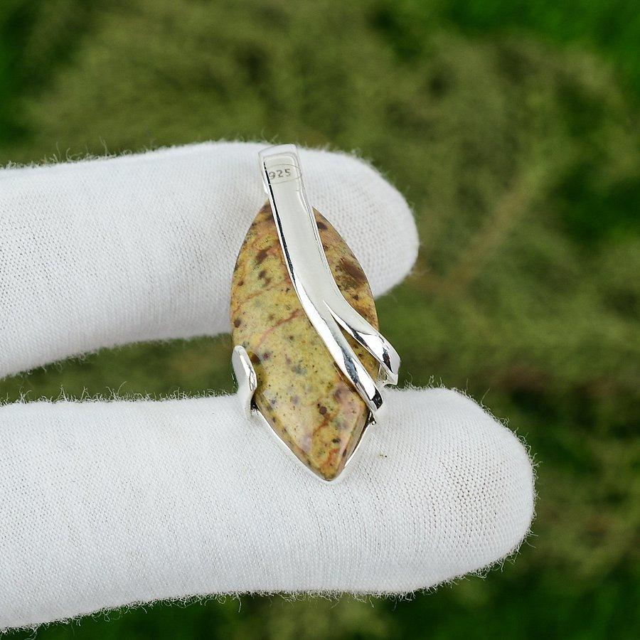 

Friendship Day Deal Picture Jasper Gemstone Sterling Silver New Pendant Jewelry