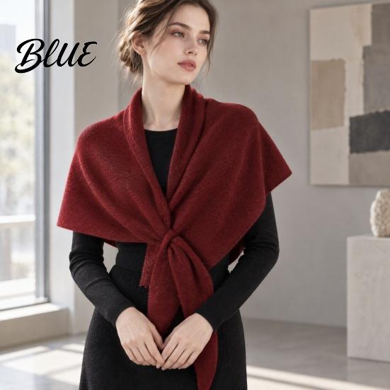 Stylish Dress Accessory Wrap Three-in-one Women Soft Scarf for Warm Winter Triangle Shawl Versatile Fashion