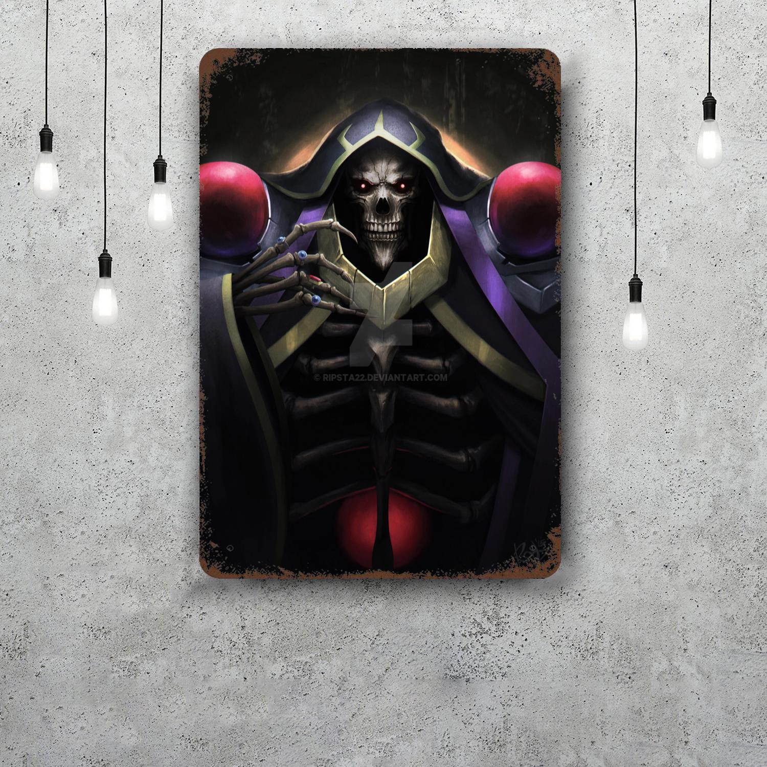 

ainz ooal gown Classic Poster Rusty Metal Plaque Retro Decorative Plate Bar Man Cave Garage Club Metal Sign Wall Decoration 20x30cm（7.8x11.8inch）