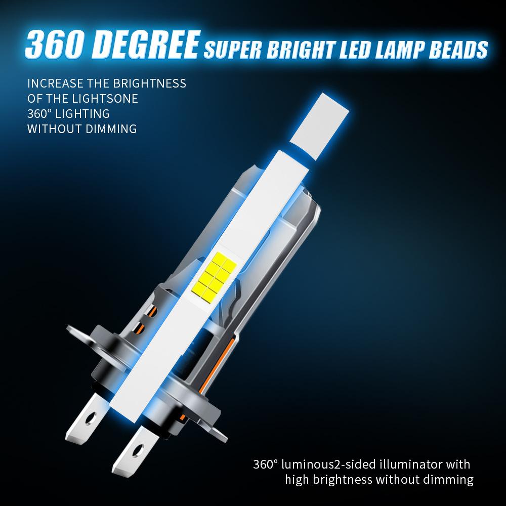 H7 integrated plug-in car lights, double-sided 8 LED beads car headlights, set of two