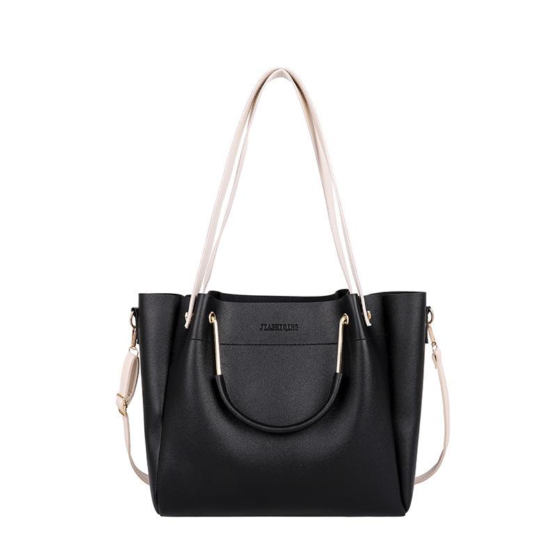 

Женская сумка 2024 года, новая повседневная переносная сумка-ведро, корейская версия модной женской сумки большой вместимости, универсальная сумка через плечо подмышкой чёрный