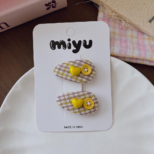Japan and South Korea Xiaoxiang Style Pattern Oval Bb Clip Temperament Hairpin High-end Girl Broken Hair Headdress Bangs Hair Accessories Hairpin