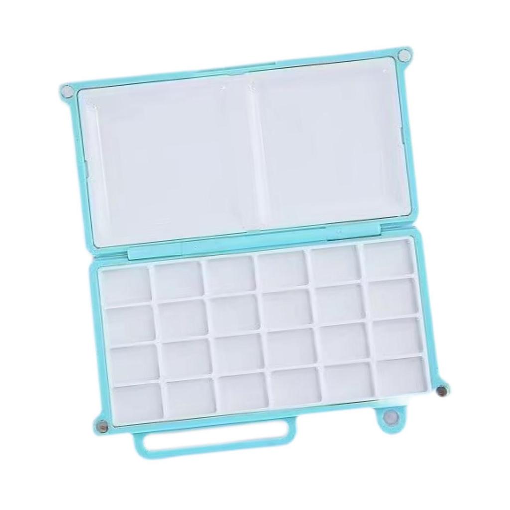 Mini Watercolor Palette Wells Paint Tray Convenient Painters Empty Portable for