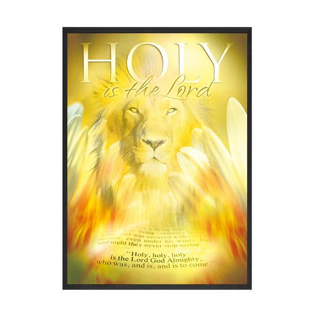 Jesus Kreuz Löwe Religion Erlöser Druck Kunst Leinwand Poster für Wohnzimmer Dekoration Heim Wanddeko Bild