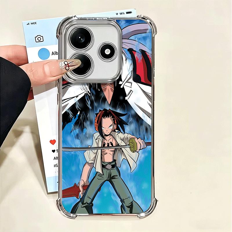 Anime Shaman King Plating Phone Case For Xiaomi Poco X5 X6 X7 X8 Pro Max F8 Ultra F7 M8 M7 M5S Redmi 15C 15 14C 13C 13 X3 12C F6