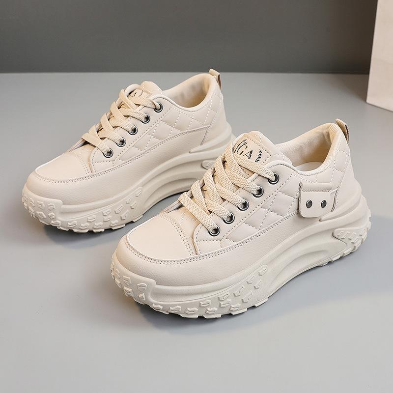 

[Customized] Q060 new 2025 spring and summer versatile women s shoes thick-soled heightening dad shoes sports women s shoes solid color tide 40