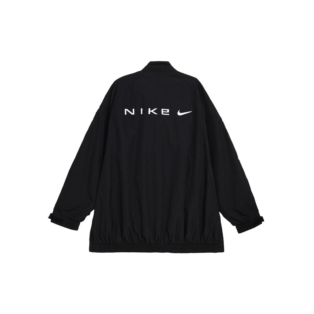 Nike Sportswear Solid Color Comfortable Waterproof Stand Collar Long Sleeve Jacket Women Jackets Black FV7536-010