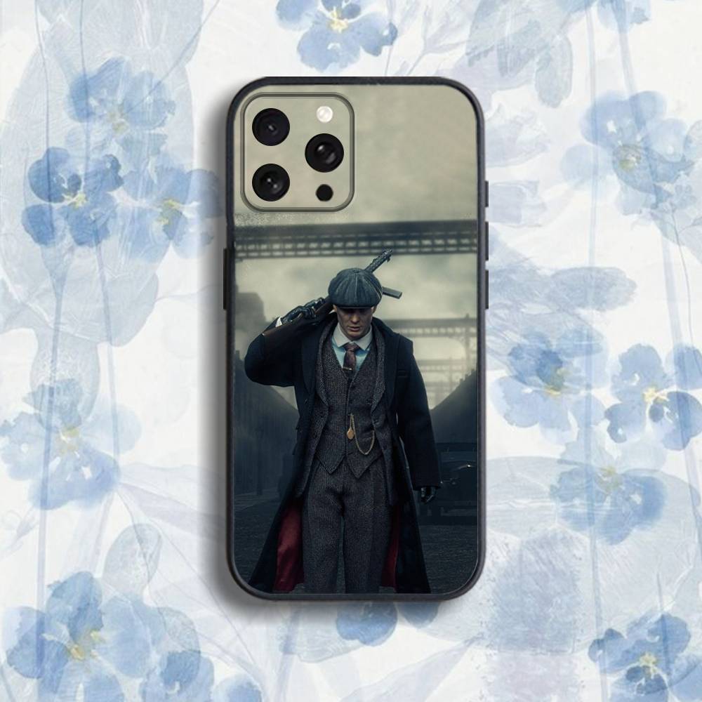 Movie P-Peaky-S B-Blinders Phone Case For iPhone 17,16,15,14,13,12,Pro,Max,Plus,E,SE4,Air,Mini Black Soft Box iPhone15