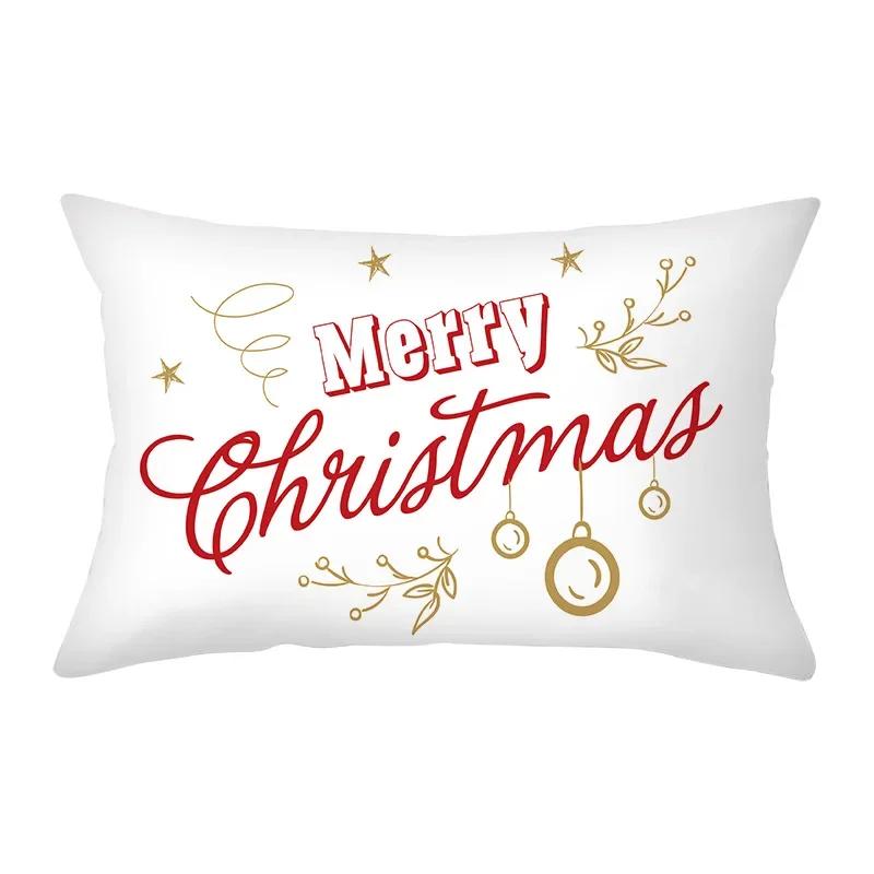 Christmas Cushion Cover Red Pillowcase Sofa Decoration Pillow Home Decor