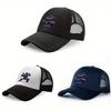 Pc BatUnisex Adjustable Snapback Baseball Cap with Cartoon Print Lightweight Breathable Mesh Back Polyester for Outdoor Sp