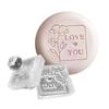 Valentines Day Acrylic Clear Seal Natural Organic Soap Making Tool Accessories Love Heart Pattern Soap Stamp Block