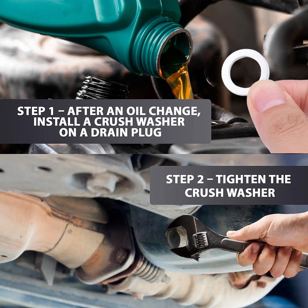 10-100pcs M14 Car Sealing Gasket Aluminum Screw Washer Auto Engine Bottom Oil Drain Screw Sealing Gasket Accessories for Honda