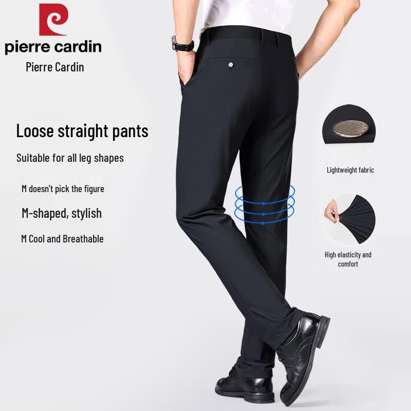 Pierre Cardin Men's Ice Silk Straight Casual Pants