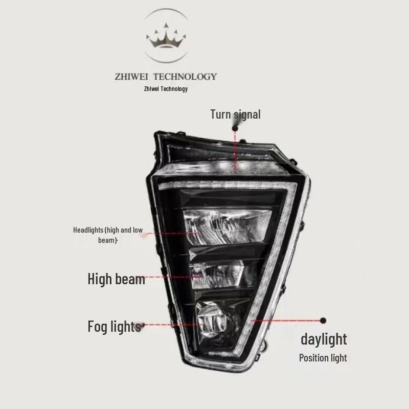 

Super Bright Front LED Headlight Assembly for China National Heavy Duty Truck Huanghe Passenger s right headlight