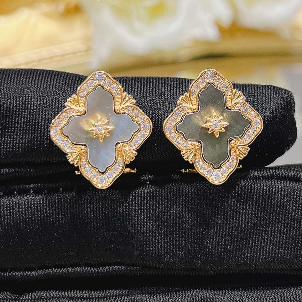 Exquisite Women's Trend Zircon Fashion Classic Brushed Craft Earrings Wedding Party Holiday Gift