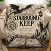 Dark Vintage Medieval Fantasy Gothic Art Aesthetic Throw Soft Flannel Throw Blanket For Couch Bed Sofa Warm Cozy All Season