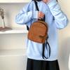 Women'S Mini Backpack  Solid Color Corduroy Small Simple Casual Traveling Large Capacity Durable Female'S Schoolbag