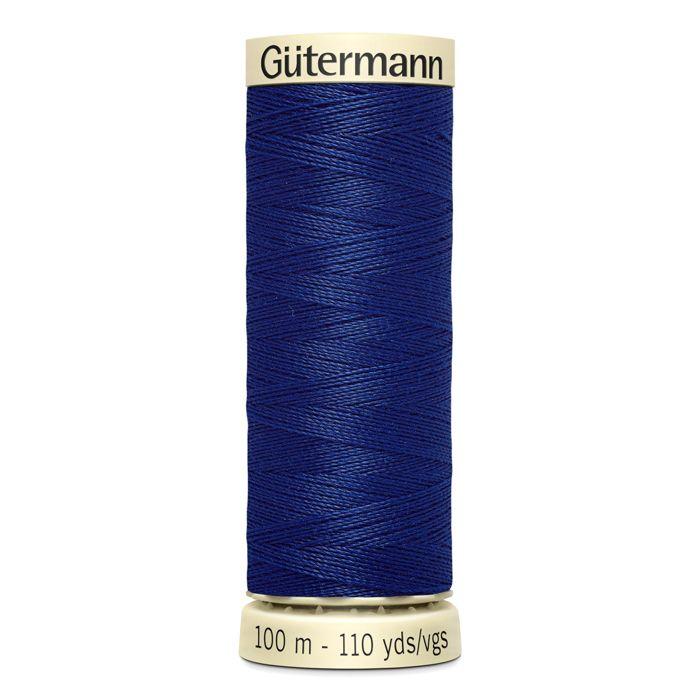 Lot de 5 bobines 100m Fil 100% polyester Gutermann Ref 788988 - Att 232 - bleu cobalt