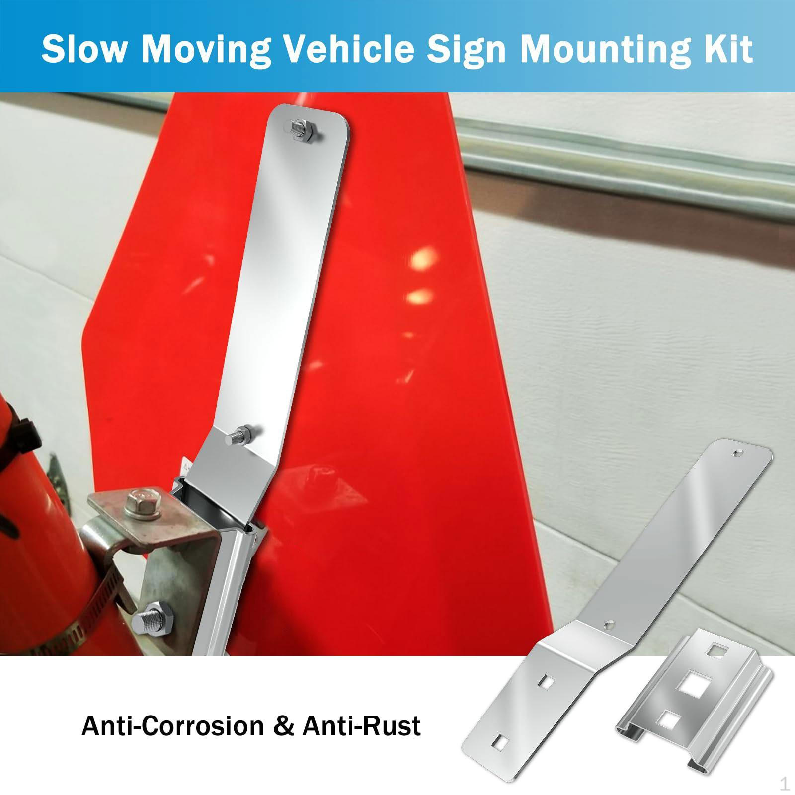 

Vehicle Slow Moving Triangle Sign Mount Bracket Installation Rack with Nuts for Road Construction