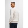 Boss Virgin Wool Regular Fit Knit Sweater Open White