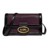 Riley 18 Carriage Buckle Accordion Bag Women Shoulder Bag Black Burgundy 79668-B4C1L