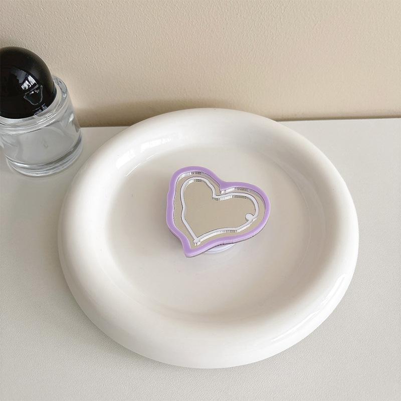 Color Love Mirror, Mobile Phone Case, Airbag Bracket, Simple Makeup Mirror, Niche Portable Portable Watch Drama Support