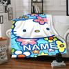 Customizable HelloKitty11 Throw Blanket – Personalized Name, All-Season Cozy Snug Blanket, Machine Washable, Personalized Blanket