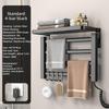 90° faltbarer elektrischer Handtuchhalter intelligenter Heiz-Trockenständer Badezimmer Aluminiumlegierung Handtuchaufbewahrungsständer