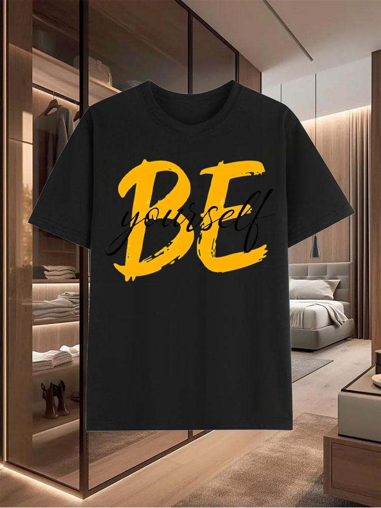 

2025 Summer New Men s Cotton T - Shirts Casual and Loose - Fitting Short - Sleeve Styles S