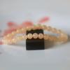 Natural Jinsi Yu Golden Silk Jade Beaded Bracelet – Elegant Minimalist Warm Quartzite Gemstone Stretch Bracelet