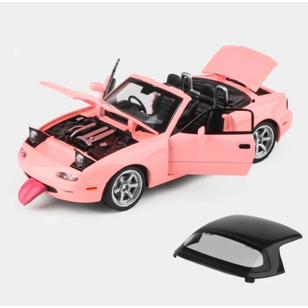 1/32 Mazda MX5 MX-5 Slitina Tlakově litý Model Hračka Auto Zvuk a Světlo Stahovací Dětská Hračka Sběratelský Předmět Dárek k Narozeninám