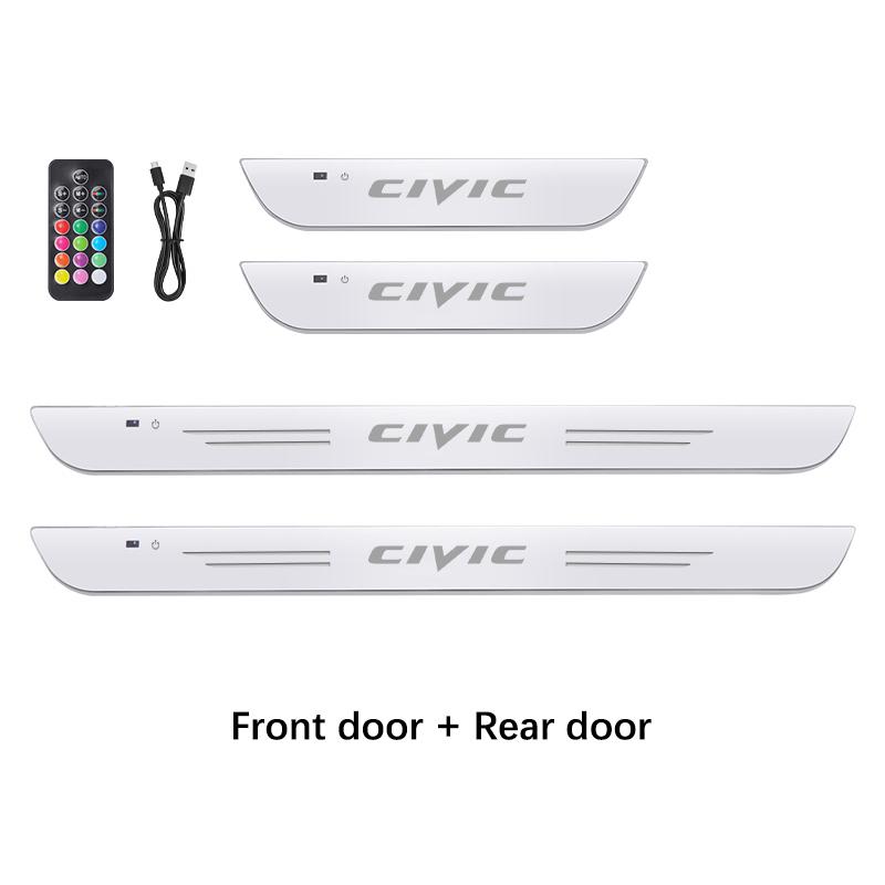 Car Wireless LED Threshold Light Accessories For Honda Type R Accord Civic Passport HR-V City CR-V FIT WR-V Jazz Pilot Odyssey