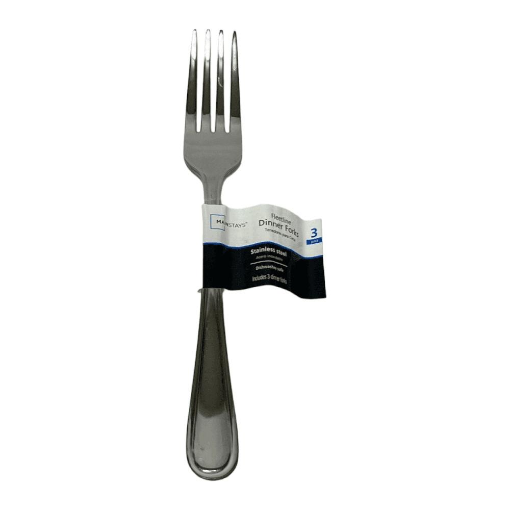 6 Pack Stainless Steel Dinner Forks Set Ergonomic Design Heavy Duty Flatware Dishwasher Safe Hammered Finish Kitchen Utensils