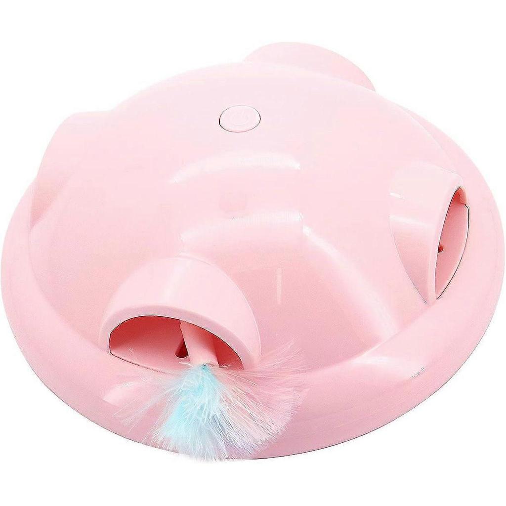 Jouet Pour Chat D'intrieur - Jouet  Plumes Interactif - Jouet Rotatif Intelligent - Avec Lumire LED Couleur - Commande Vocale Intelligente (rose)