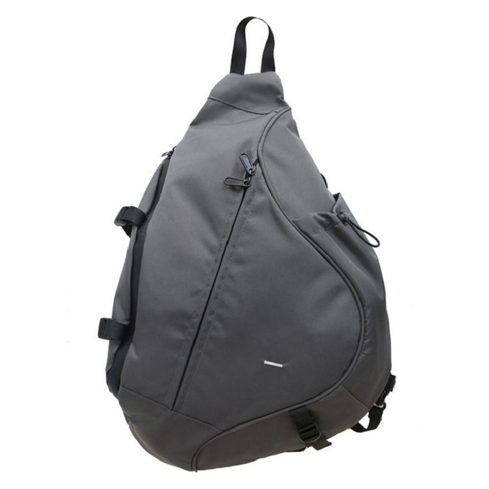 

Trendy Large Capacity Hip Hop Bag Adjustable Strap Waterproof Backpack Crossbody Bag Daily Wear серый