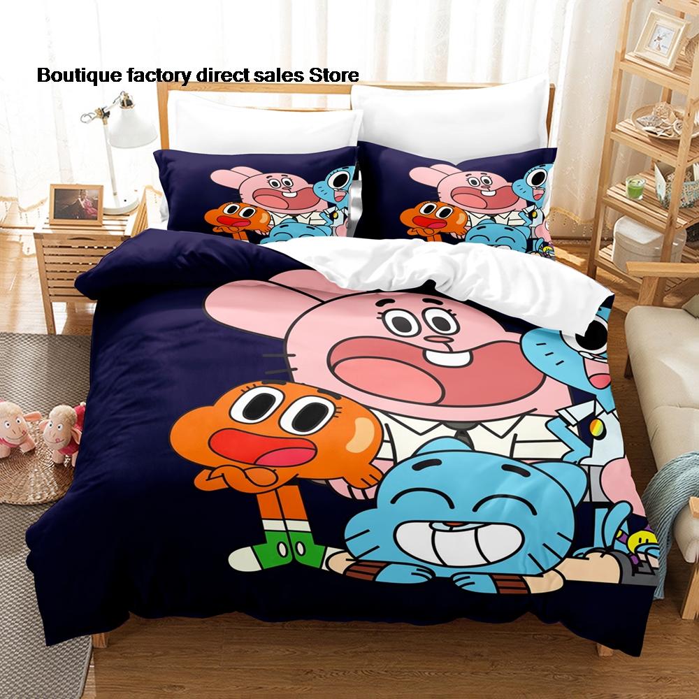 The Amazing World Of Gumball Bedding Set Duvet Cover Pillowcase For Kids Bedroom Decor Twin Full Queen King Size Bed Linen