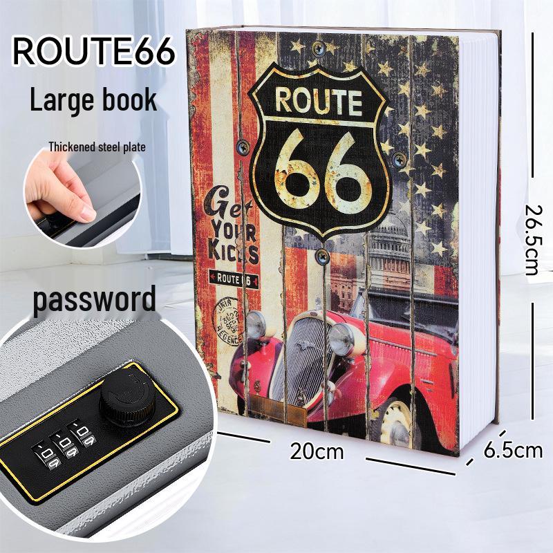 Creative Iron Book Safe: Password Protected Money Storage Box for Home or Office.