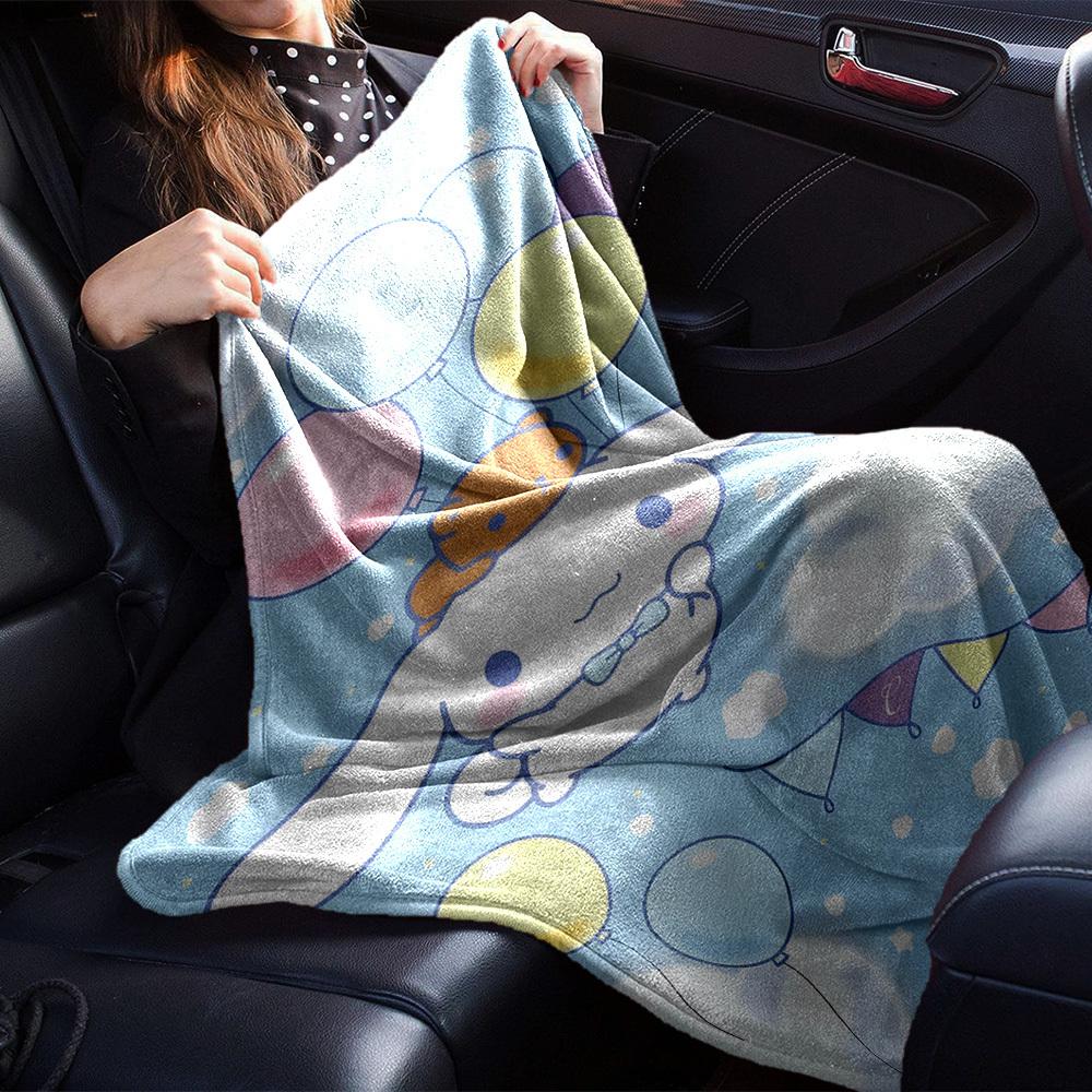 1pc Balloon Cloud Blanket Lightweight Flannel Throw for Sofa Bed Travel Camping Livingroom Office Couch Chair