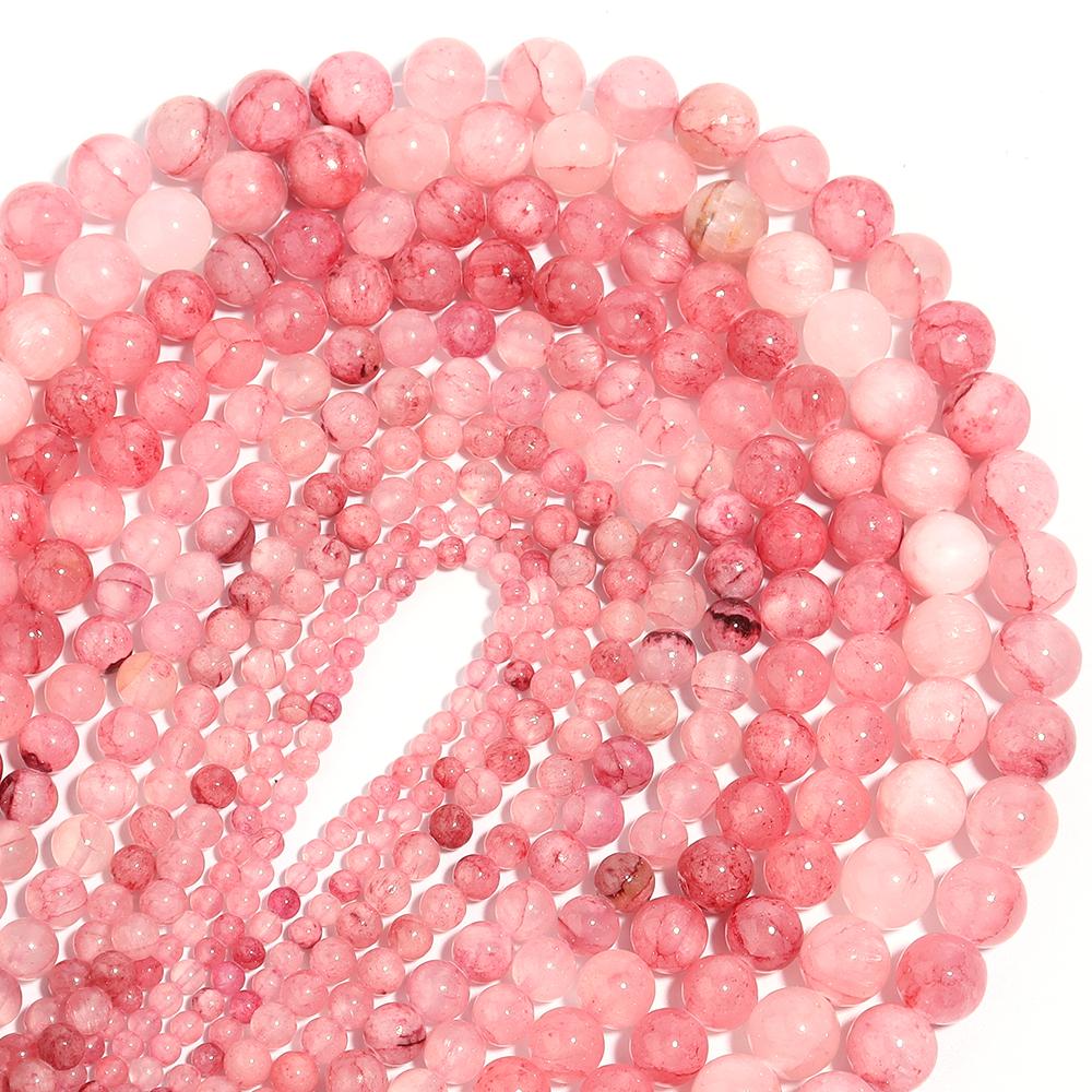 4 6 8 10 12mm Red Persian Jades Beads Natural Stone Beads Round Loose Spacer Beads For DIY Jewelry Making Bracelet Necklace