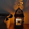 SOWJECE Outdoor Stylish Candle Holder, Antique-Style Decor, Candlestick, Outdoor Candle Stand, Retro Candle Holder, Iron (Black, 1)
