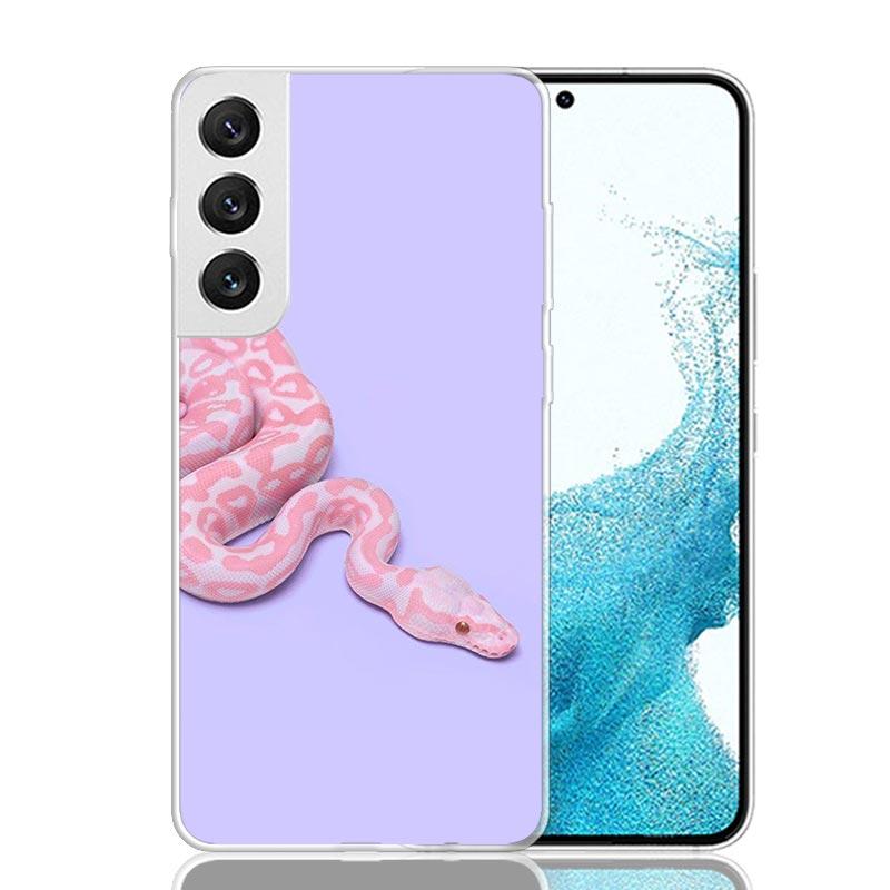 Animal Leather Snake Scales Phone Case For Samsung Galaxy S26 Ultra S23 S24 S25 Edge S20 FE S21 S22 Plus Soft Print Shell Cover
