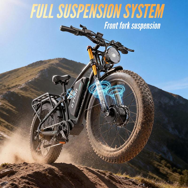 Electric Bicycle OTIDA X2 4000W 120KM Dual Motor, 52V30Ah, 26-Inch Fat Tires, Electric Mountain Bike, Electric Motorcycle for Adults