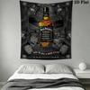 Jack Daniel'S Tennessee Whiskey Bottle Tapestry Wallmounted Background Cloth Atmospheric Background Cloth Homestay Soft Decoration Tapestry
