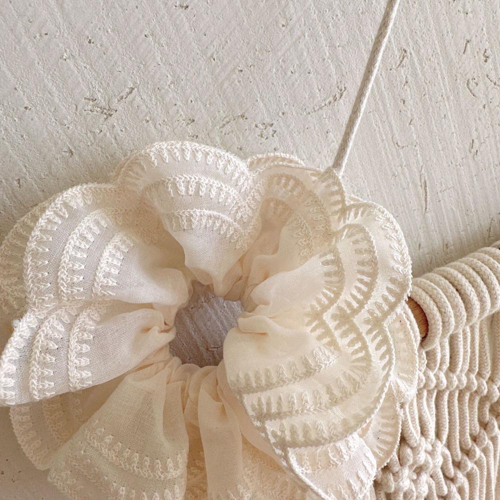 French Lace Hair Scrunchies Korean Elastic Hair Bands New Hair Bands  Women