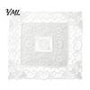 Retro European Style Table Linens Lace Placemat, White Floral Doilies, Embroidered Mat, Elegant Photo Backdrop Prop Sheer Mesh Doily for Tea