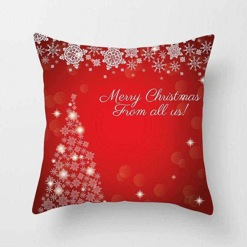 Luxurious Peach Skin Velvet Christmas Cushion Cover With Invisible Zipper Design