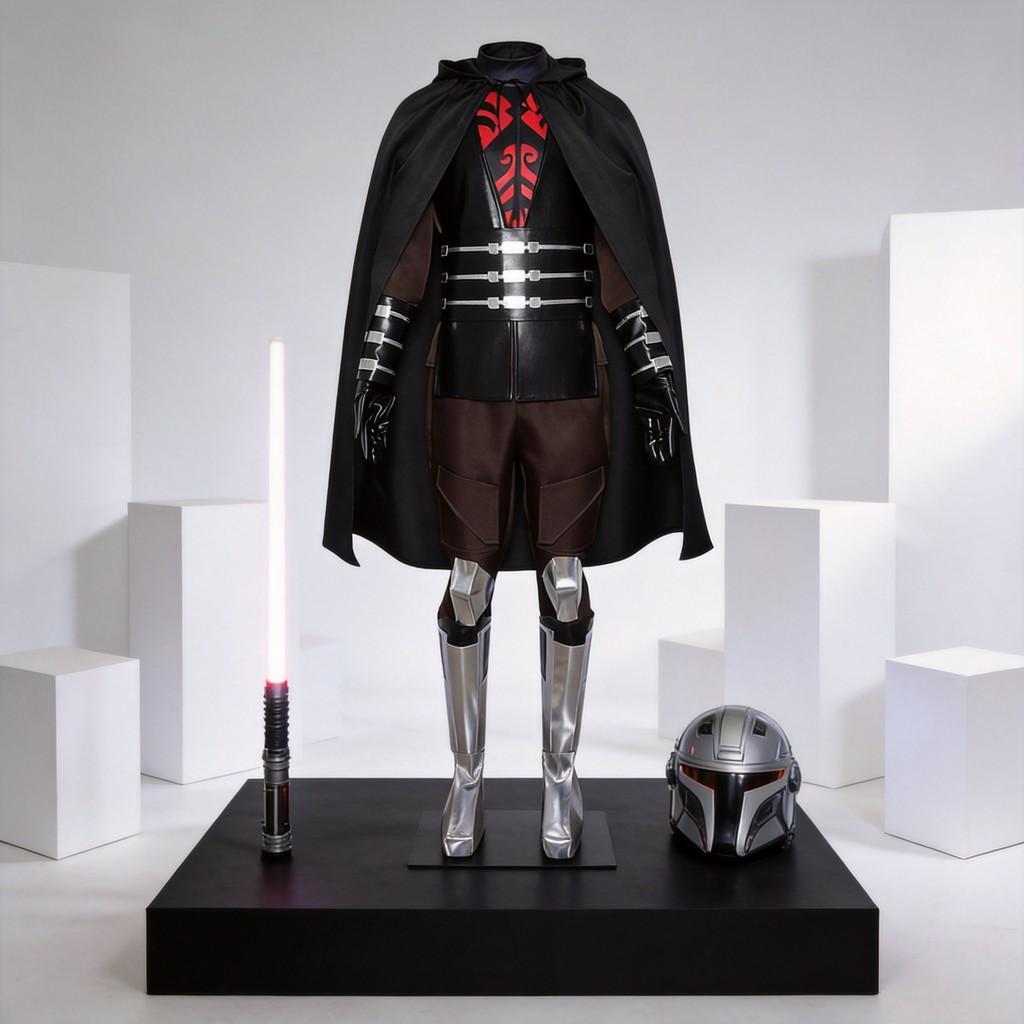 Darth Maul Cosplay Costume For Stage Performances In Leather Fabric For Men