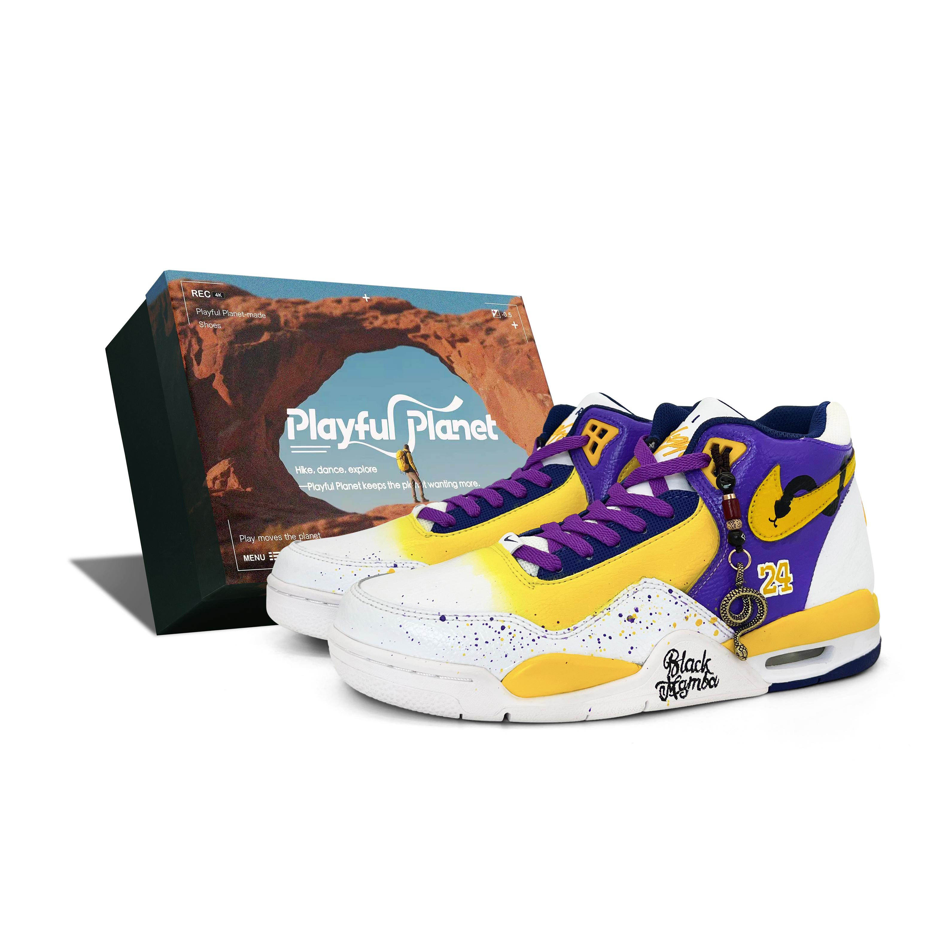 

Nike Flight Legacy Abrasion Resistant Mid top Vintage Basketball Shoes Men s Purple BQ4212-102(team656-X-BOX) 40.5
