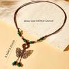 Vintage Bohemian Ethnic Style Necklace for Girl Butterfly Pendant Necklace Collar Chain Necklace Vacation Accessories JewelryGood product
