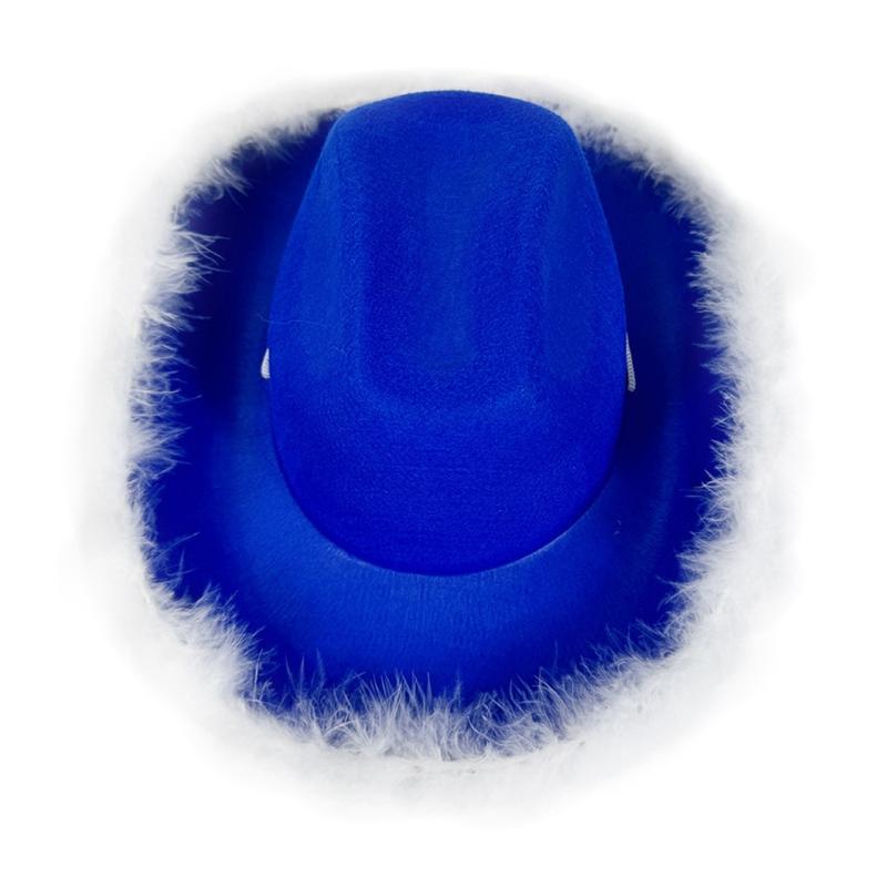 Homburg Cowboy Hats with Unique Feather Fedoras Hat Top Hat Classical Porkpie Hat for Boy Men Hat Theme Party